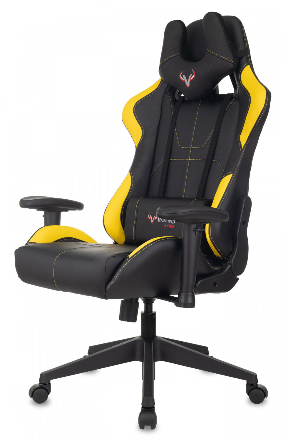 Кресло игровое Zombie VIKING 5 AERO черный/желтый эко.кожа с подголов. крестов. пластик — фото, характеристики, наличие в Сыктывкаре