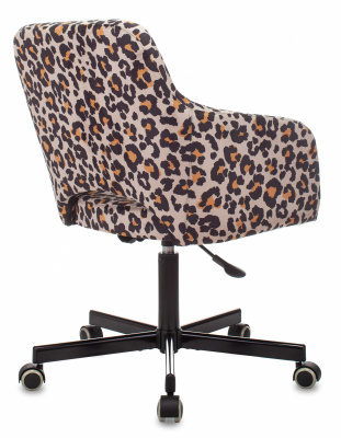 Кресло Бюрократ CH-380M леопардовый Italia LEO крестов. металл черный, купить в Сыктывкаре