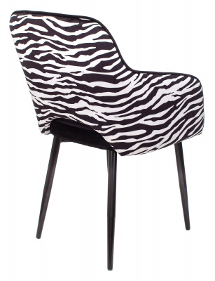 Кресло Бюрократ CH-380F черный зебра на ножках металл, купить в Сыктывкаре