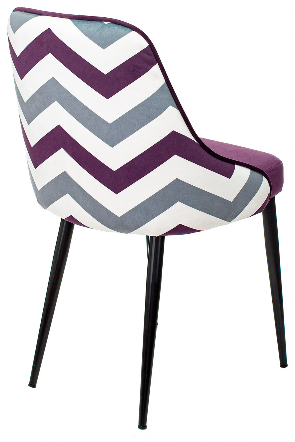 Стул для кухни Бюрократ KF-5 фиолетовый зигзаг металл черный на ножках (KF-5/ZIG/VIOLET), купить в Сыктывкаре