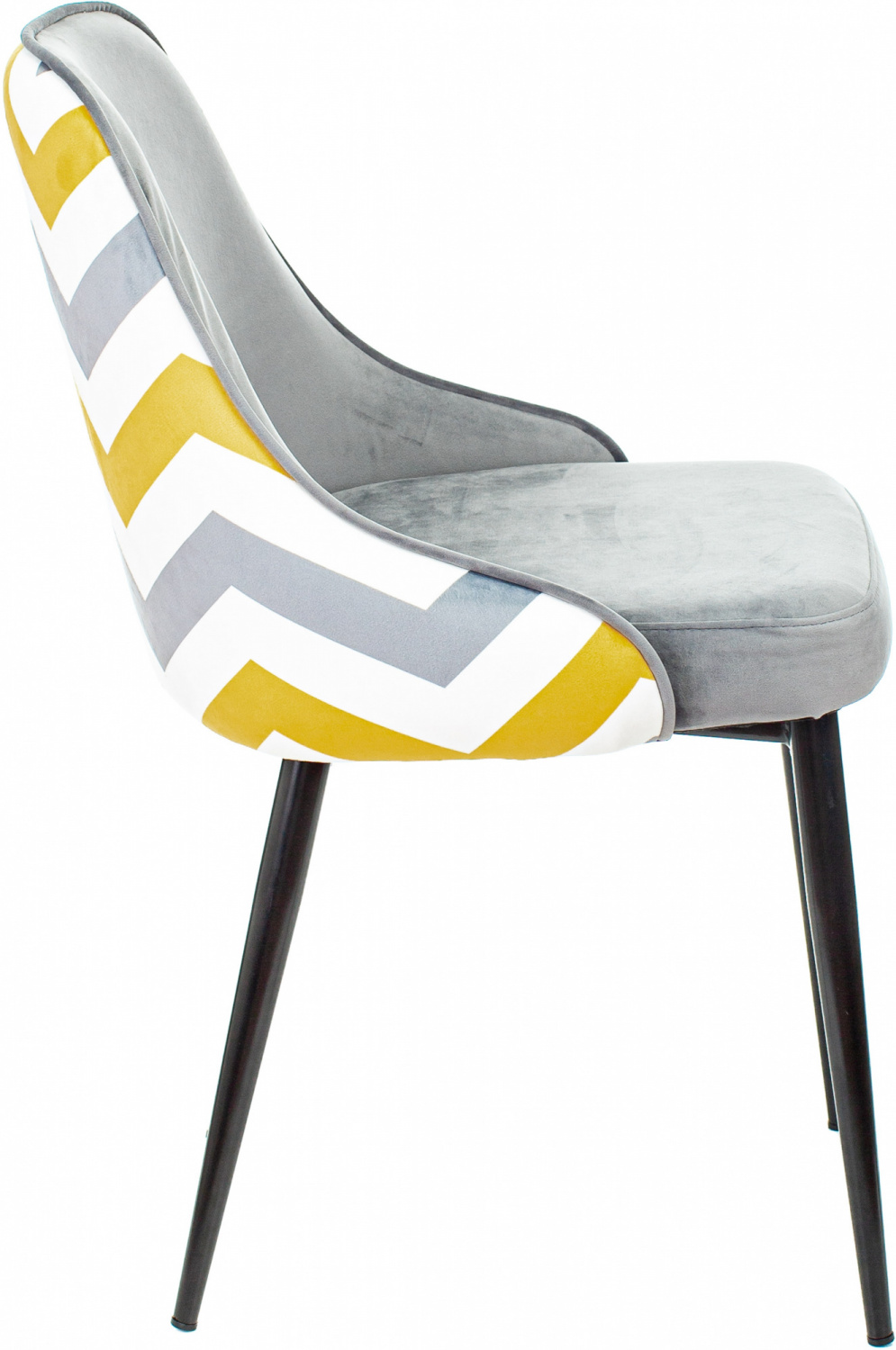 Стул для кухни Бюрократ KF-5 серый зигзаг металл черный на ножках (KF-5/ZIG/GREY) — фото, характеристики, наличие в Сыктывкаре
