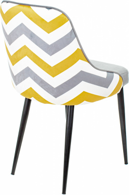 Стул для кухни Бюрократ KF-5 серый зигзаг металл черный на ножках (KF-5/ZIG/GREY), купить в Сыктывкаре