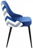 Стул для кухни Бюрократ KF-5 синий Italia 17 зигзаг металл черный на ножках (KF-5/ZIG/DBLUE) — фото, характеристики, наличие в Сыктывкаре