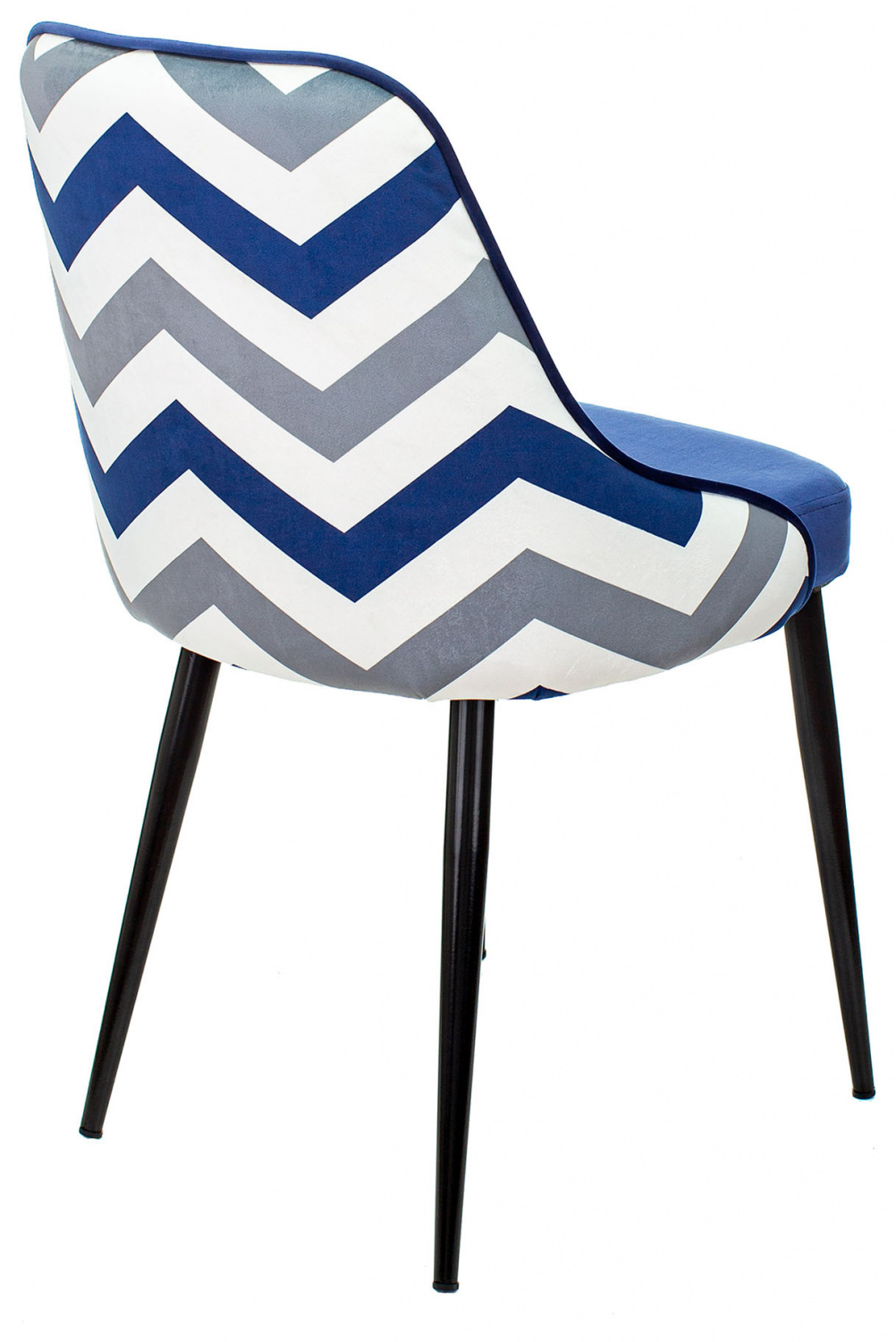 Стул для кухни Бюрократ KF-5 синий Italia 17 зигзаг металл черный на ножках (KF-5/ZIG/DBLUE) — фото, характеристики, наличие в Сыктывкаре