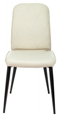 Стул для кухни Бюрократ KF-3 эко.кожа слоновая кость Orion-10 металл черный на ножках (KF-3/OR-10), купить в Сыктывкаре