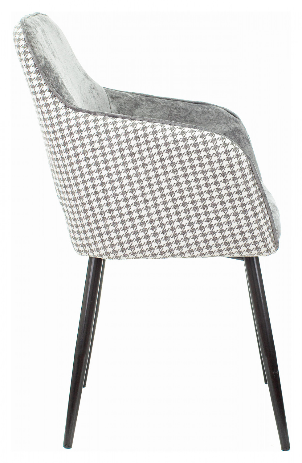 Стул для кухни Бюрократ KF-7 серый Light 19 гусиная лапка металл черный на ножках (KF-7/LT19/GF) — фото, характеристики, наличие в Сыктывкаре