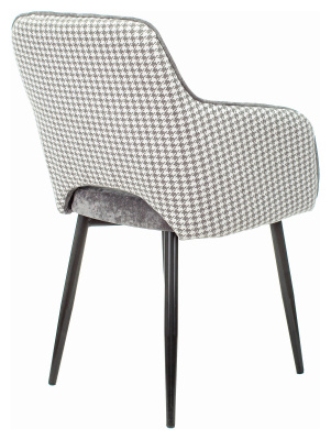 Стул для кухни Бюрократ KF-7 серый Light 19 гусиная лапка металл черный на ножках (KF-7/LT19/GF), купить в Сыктывкаре