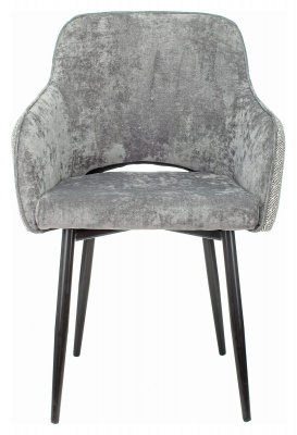 Стул для дома Бюрократ KF-7 серый Light 19 антик металл черный на ножках (KF-7/LT19/TWIST), купить в Сыктывкаре