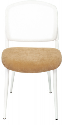 Стул для кухни Бюрократ KF-8W сетка/ткань горчичный металл белый на ножках (KF-8W/MUST), купить в Сыктывкаре