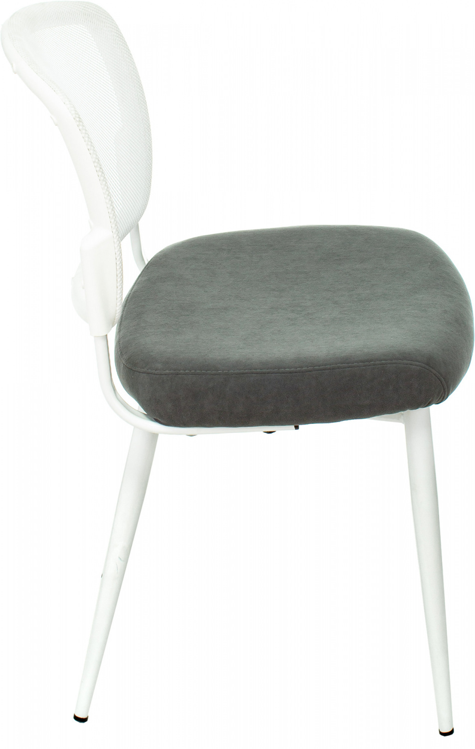 Стул для дома Бюрократ KF-8W сетка/ткань серый металл белый на ножках (KF-8W/GREY), купить в Сыктывкаре