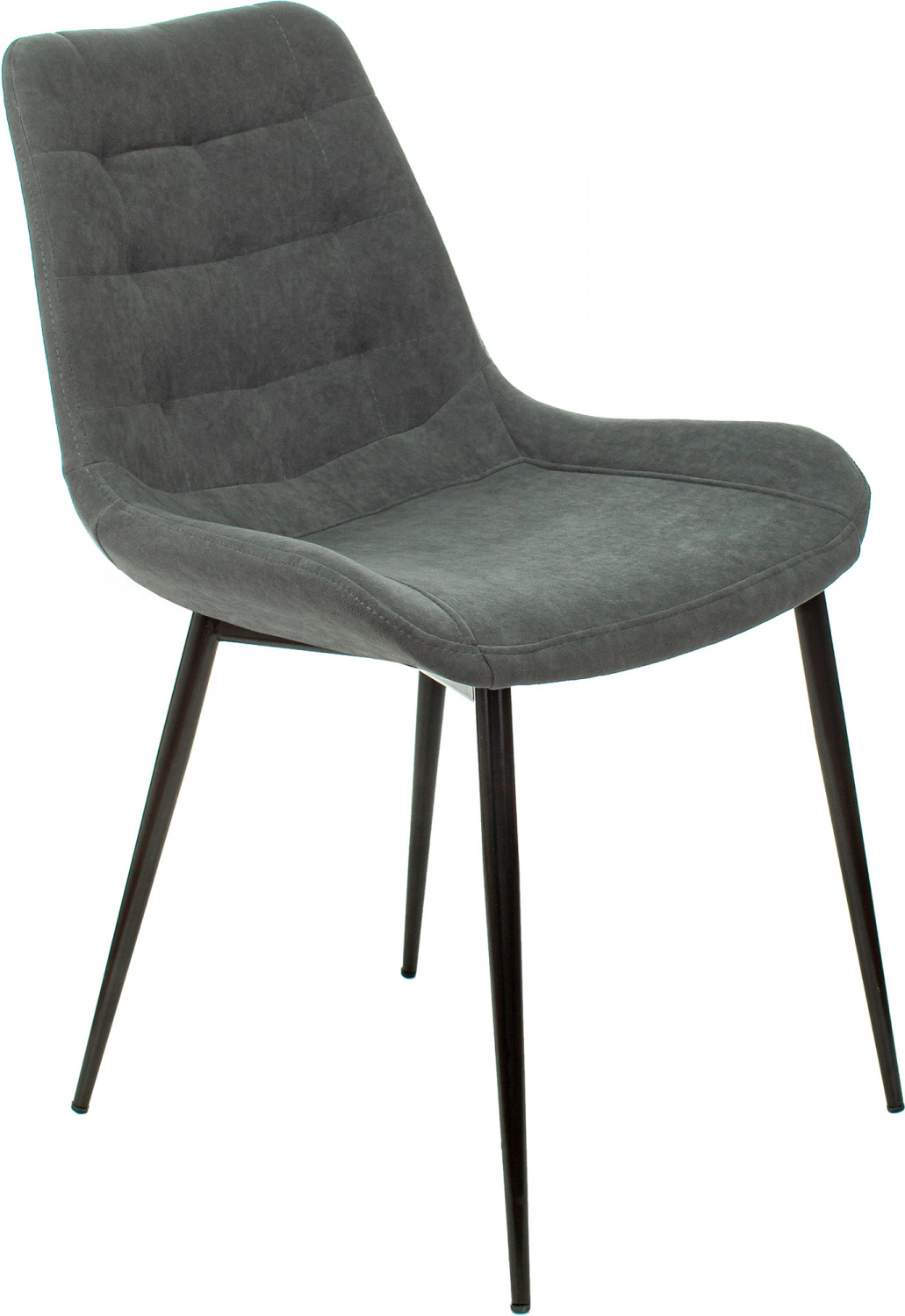 Стул для дома Бюрократ KF-6_2 комплект 2шт серый Alfa 44 металл черный на ножках (KF-6/ALFA44_2), купить в Сыктывкаре