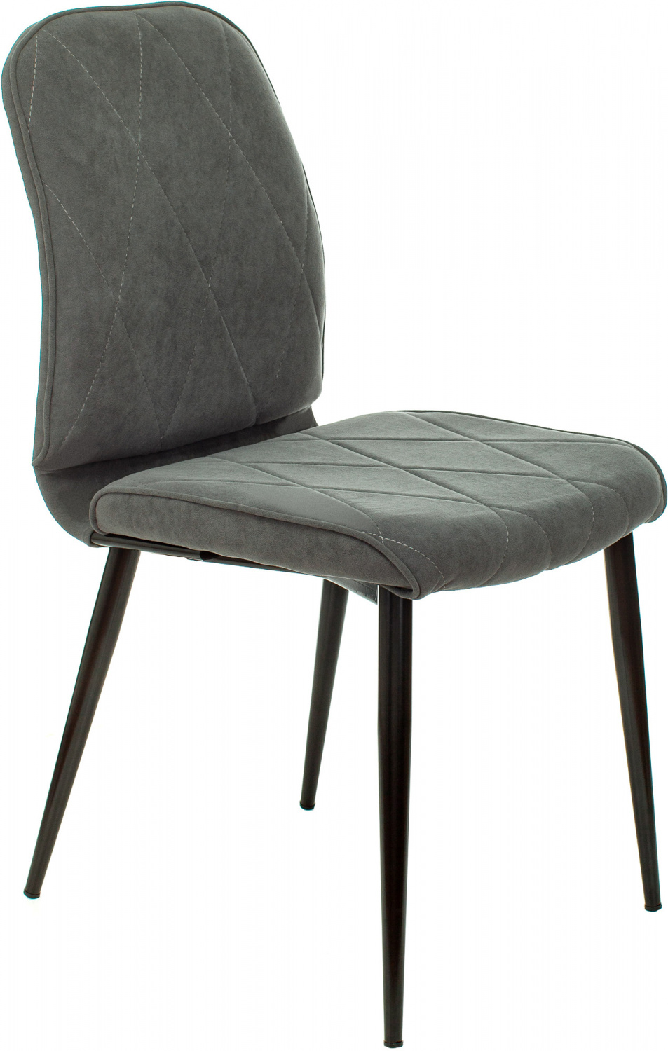 Стул для дома Бюрократ KF-3_2 комплект 2шт серый Alfa 44 металл черный на ножках (KF-3/ALFA44_2) — фото, характеристики, наличие в Сыктывкаре