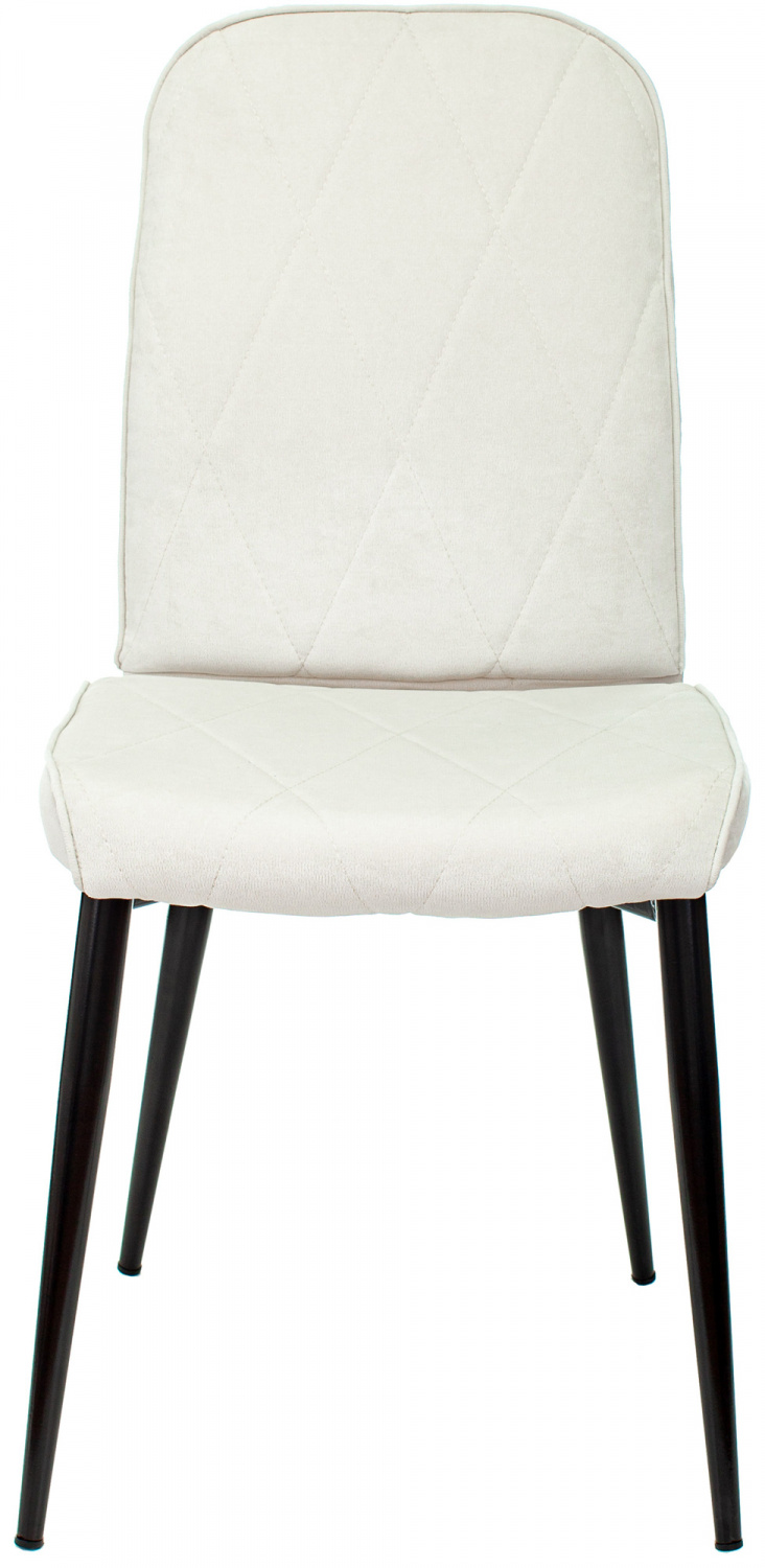 Стул для кухни Бюрократ KF-3_2 комплект 2шт молочный Velvet 20 металл черный на ножках (KF-3/VELV20_2) — фото, характеристики, наличие в Сыктывкаре