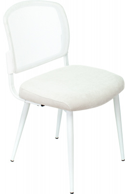 Стул для кухни Бюрократ KF-8W_2 комплект 2шт сетка/ткань белый металл белый на ножках (KF-8W/WHITE_2), купить в Сыктывкаре