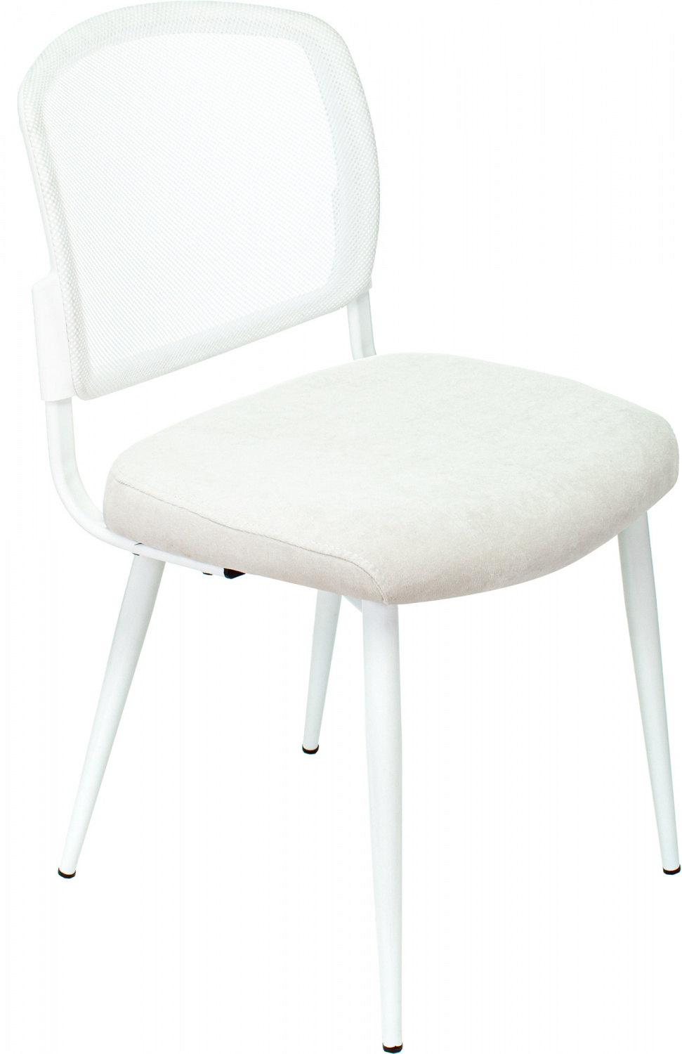 Стул для кухни Бюрократ KF-8W_2 комплект 2шт сетка/ткань белый металл белый на ножках (KF-8W/WHITE_2) — фото, характеристики, наличие в Сыктывкаре