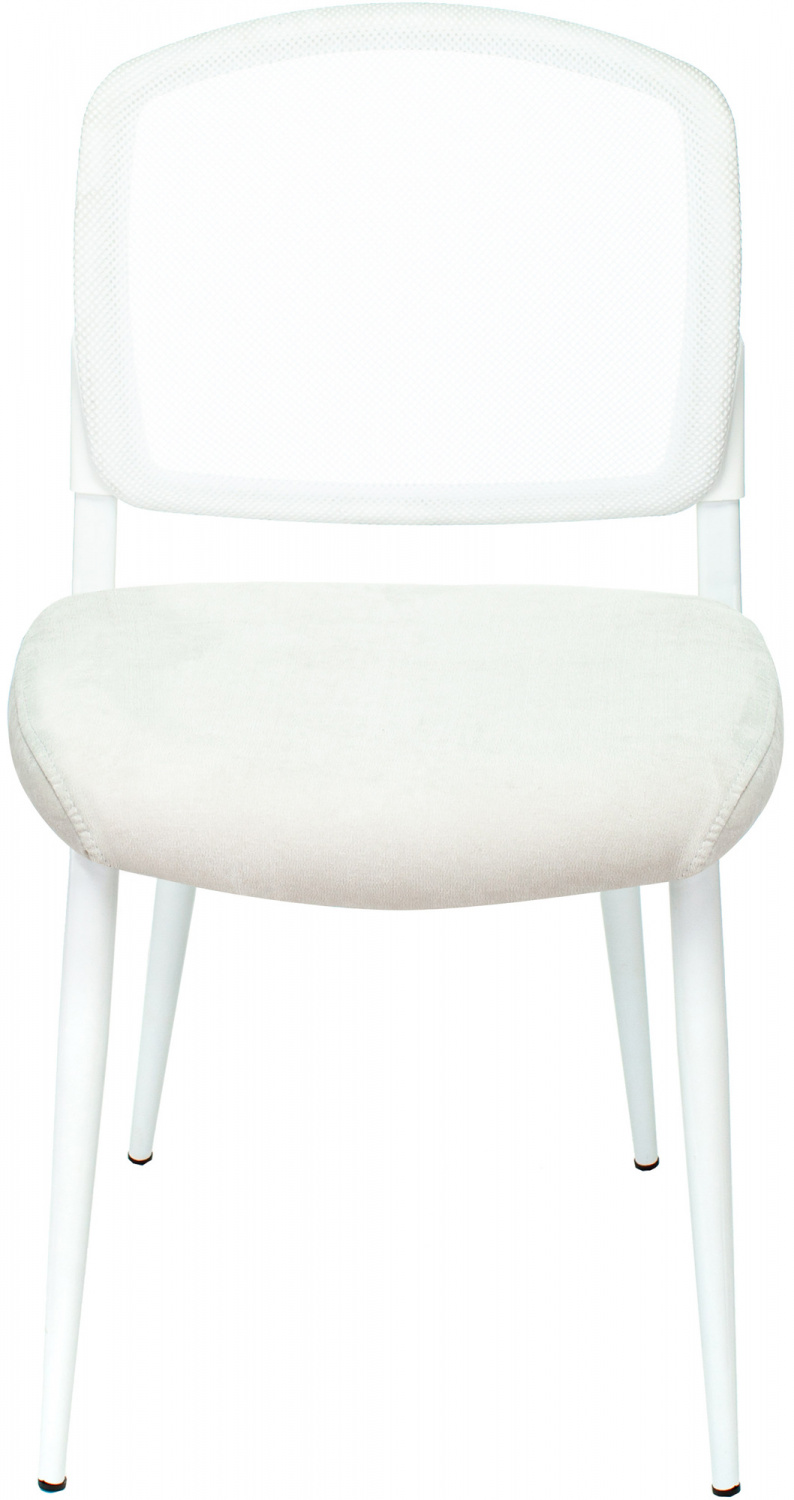 Стул для кухни Бюрократ KF-8W_2 комплект 2шт сетка/ткань белый металл белый на ножках (KF-8W/WHITE_2) — фото, характеристики, наличие в Сыктывкаре