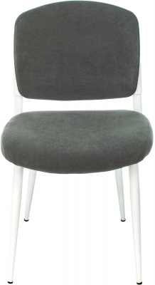 Стул для кухни Бюрократ KF-8W_2 комплект 2шт серый металл белый на ножках (KF-8W/FABRIC/GREY_2), купить в Сыктывкаре