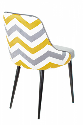 Стул для дома Бюрократ KF-5_2 комплект 2шт серый зигзаг металл черный на ножках (KF-5/ZIG/GREY_2), купить в Сыктывкаре