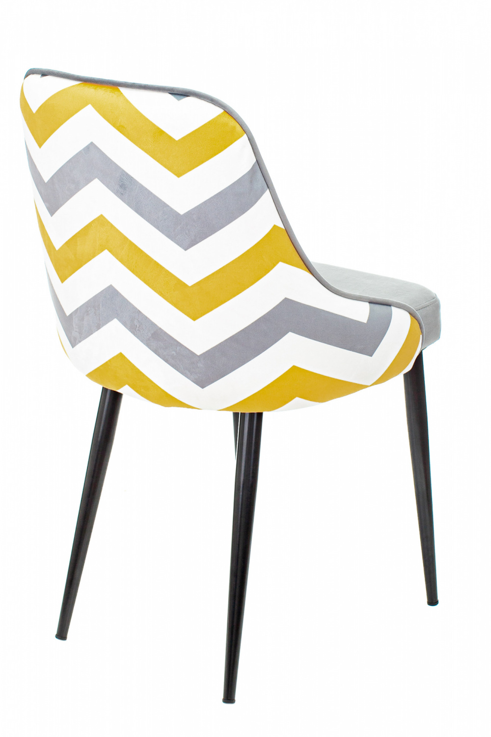 Стул для дома Бюрократ KF-5_2 комплект 2шт серый зигзаг металл черный на ножках (KF-5/ZIG/GREY_2) — фото, характеристики, наличие в Сыктывкаре