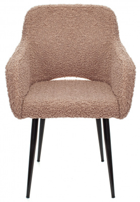 Стул для кухни Бюрократ KF-7 экомех коралловый металл черный на ножках (KF-7/BOUCLE-CORAL), купить в Сыктывкаре