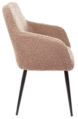 Стул для кухни Бюрократ KF-7 экомех коралловый металл черный на ножках (KF-7/BOUCLE-CORAL), купить в Сыктывкаре