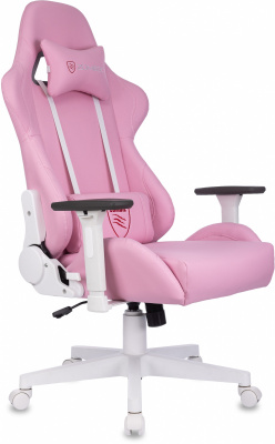Кресло игровое Zombie Neo розовый эко.кожа крестов. пластик пластик белый, купить в Сыктывкаре