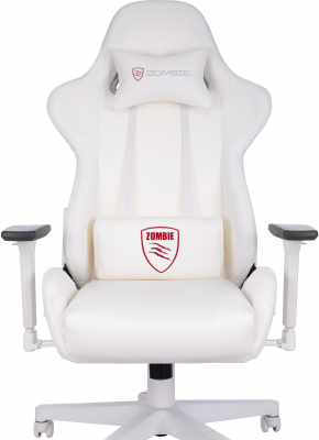 Кресло игровое Zombie Neo белый эко.кожа крестов. пластик пластик белый, купить в Сыктывкаре
