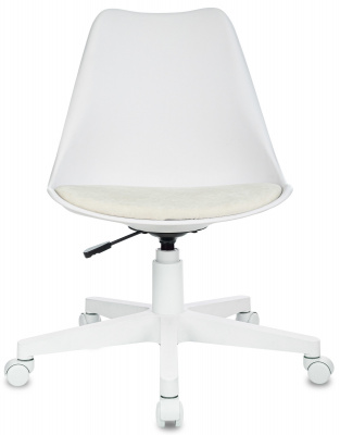 Кресло Бюрократ CH-W333 белый сиденье молочный Velvet 20 крестов. пластик пластик белый, купить в Сыктывкаре