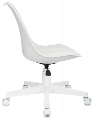 Кресло Бюрократ CH-W333 белый сиденье молочный Velvet 20 крестов. пластик пластик белый, купить в Сыктывкаре