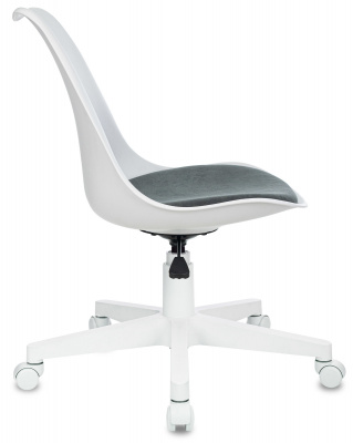 Кресло Бюрократ CH-W333 белый сиденье серый Alfa 44 крестов. пластик пластик белый, купить в Сыктывкаре