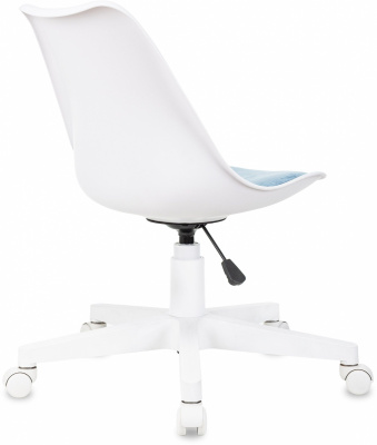 Кресло Бюрократ CH-W333 белый сиденье голубой Velvet 86 крестов. пластик пластик белый, купить в Сыктывкаре