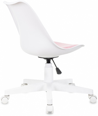 Кресло Бюрократ CH-W333 белый сиденье розовый Velvet 36 крестов. пластик пластик белый, купить в Сыктывкаре