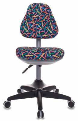 Кресло детское Бюрократ KD-2 синий карандаши крестов. пластик, купить в Сыктывкаре