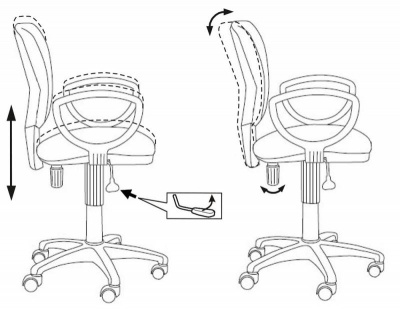 Кресло Бюрократ Ch-626AXSN бежевый ромбик V-01 крестов. пластик, купить в Сыктывкаре