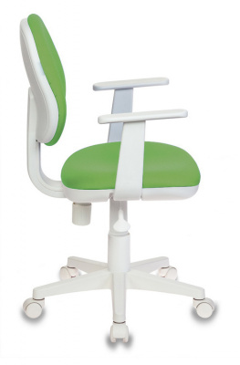 Кресло детское Бюрократ Ch-W356AXSN салатовый 15-118 крестов. пластик пластик белый, купить в Сыктывкаре