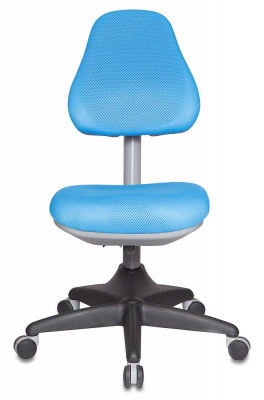 Кресло детское Бюрократ KD-2 светло-голубой TW-55 крестов. пластик, купить в Сыктывкаре