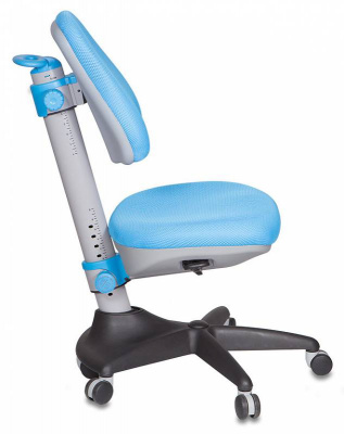 Кресло детское Бюрократ KD-2 светло-голубой TW-55 крестов. пластик, купить в Сыктывкаре