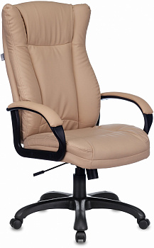 Кресло руководителя Бюрократ CH-879N бежевый Or-14 эко.кожа крестов. пластик
