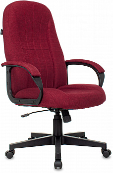 Кресло руководителя Бюрократ T-898 красный 38-410 крестов. пластик