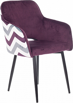 Кресло Бюрократ CH-380F сливовый Italia 23 зигзаг на ножках металл