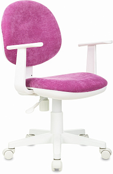 Кресло детское Бюрократ CH-W356AXSN малиновый Light-15 крестов. пластик пластик белый