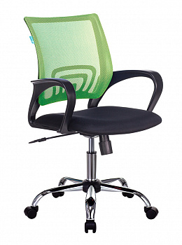 Кресло Бюрократ CH-695NSL салатовый TW-03A сиденье черный TW-11 сетка/ткань крестов. металл хром