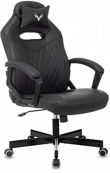 Кресло игровое Zombie VIKING 6 KNIGHT черный эко.кожа с подголов. крестов. металл