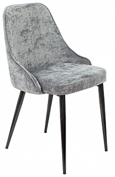 Стул для кухни Бюрократ KF-5 серый Light 19 металл черный на ножках (KF-5/LT19)