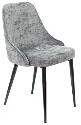 Стул для кухни Бюрократ KF-5 серый Light 19 металл черный на ножках (KF-5/LT19)