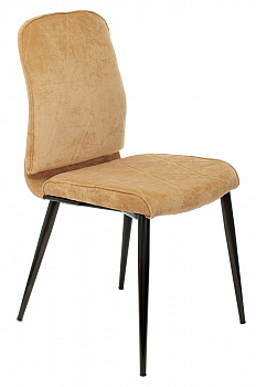 Стул для кухни Бюрократ KF-3 горчичный Velvet 73 металл черный на ножках (KF-3/VELV73)
