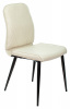 Стул для кухни Бюрократ KF-3 эко.кожа слоновая кость Orion-10 металл черный на ножках (KF-3/OR-10)