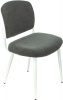 Стул для кухни Бюрократ KF-8W серый Alfa 44 металл белый на ножках (KF-8W/FABRIC/GREY)