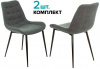Стул для дома Бюрократ KF-6_2 комплект 2шт серый Alfa 44 металл черный на ножках (KF-6/ALFA44_2)