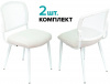 Стул для кухни Бюрократ KF-8W_2 комплект 2шт сетка/ткань белый металл белый на ножках (KF-8W/WHITE_2)